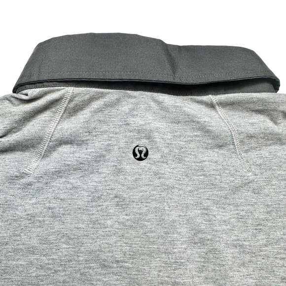 Lululemon | Men | Heather Gray Post Practice Contrast Polo Shirt | Size Large - Picture 9 of 11